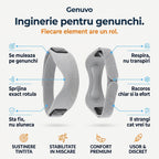 Genuvo™ – Bandă Ortopedică din Silicon pentru Genunchi | Suport Reglabil pentru Rotulă