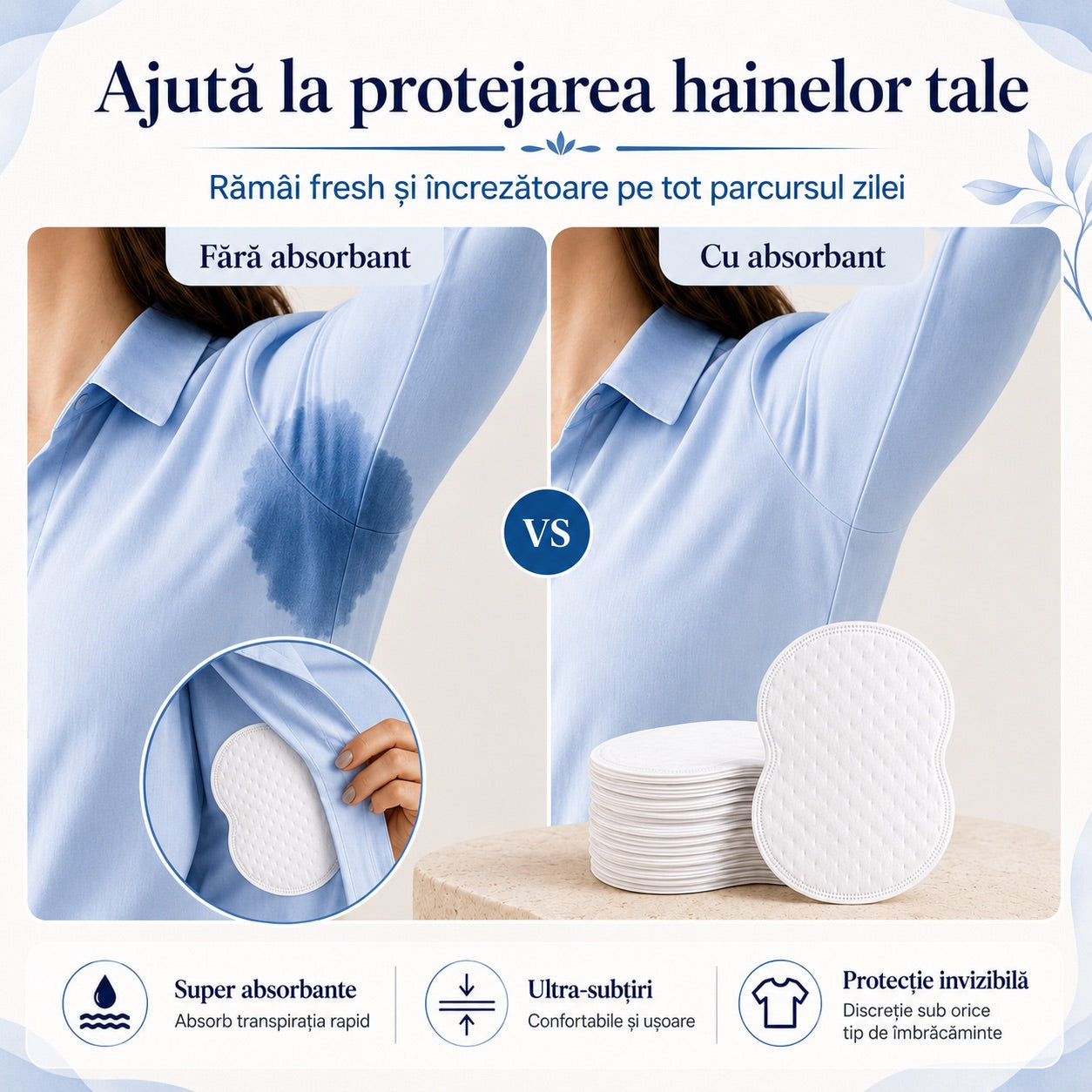 Absorbante Anti-Transpirație Subraț Fressa